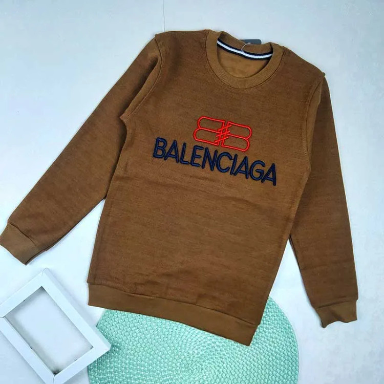 بلوز پسرانه یقه گرد طرح BALENCIAGA پارچه پنبه کبریتی