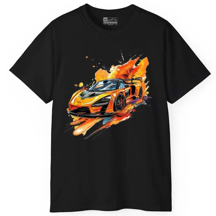 تیشرت آستین کوتاه مردانه پاد آفرین مدل بوگاتی طرح چاپ کد 1548