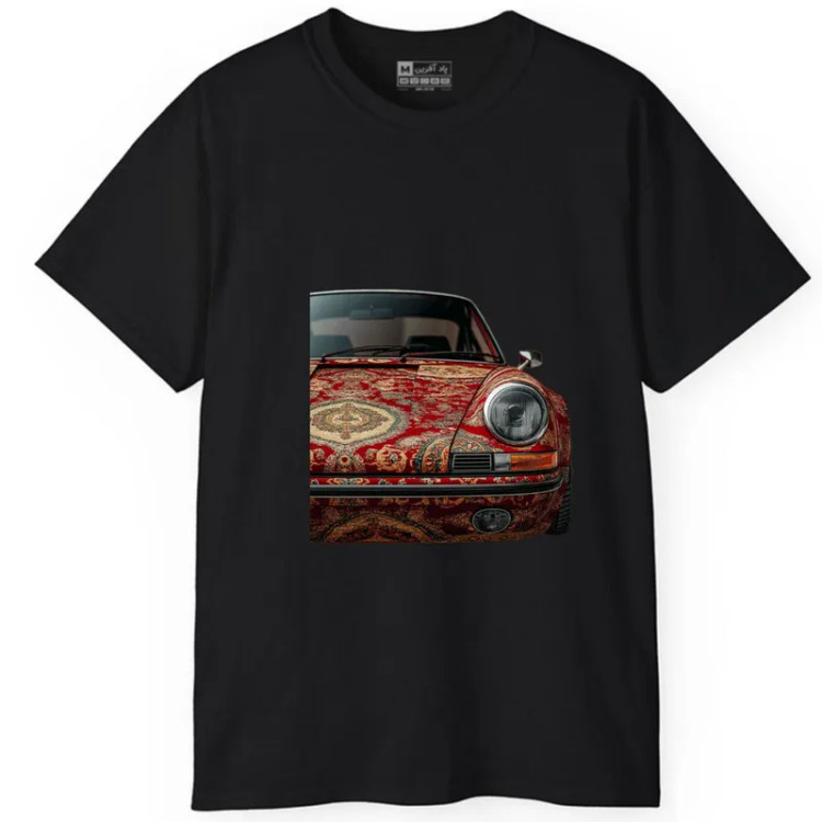 تیشرت آستین کوتاه مردانه پاد آفرین مدل ماشین فرش ایرانی کد 1616 نخ پلی استر