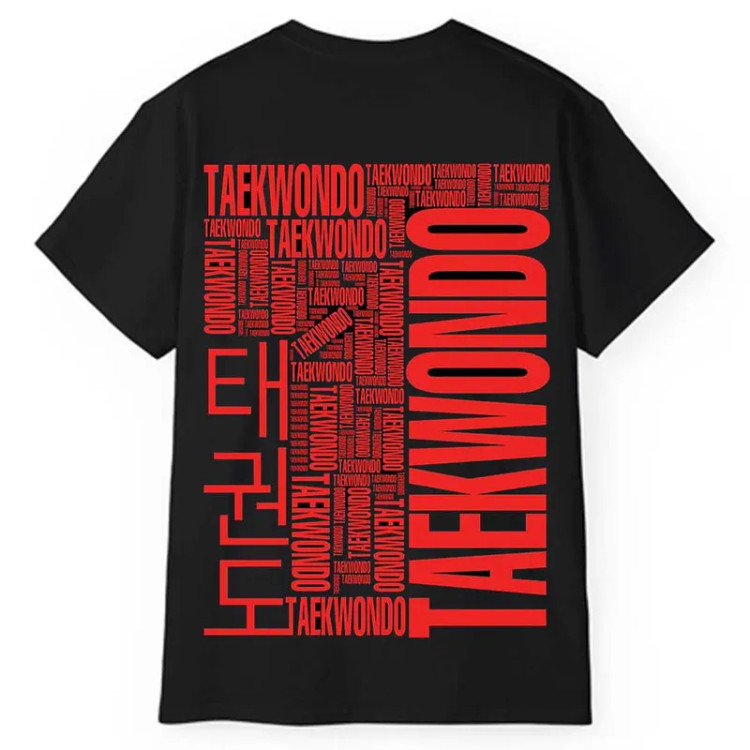تیشرت آستین کوتاه مردانه پاد آفرین مدل تکواندو کد 1583 طرح چاپ مقاوم نخ پلی استر