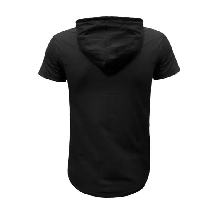 تیشرت کلاه دار مردانه طرح Nile مدل W3536 دو رنگ مشکی و قرمز مناسب چهار فصل