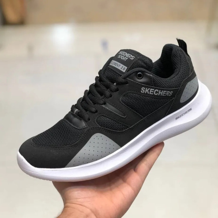 کفش اسکیچرز کونتوم مردانه مشکی رویه تنفسی زیره الترا نرم و راحت کفی طبی ایویا