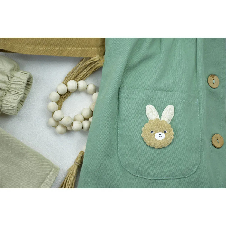 پیراهن کتان دخترانه دکمهدار آستیندار مناسب بهار و تابستان
