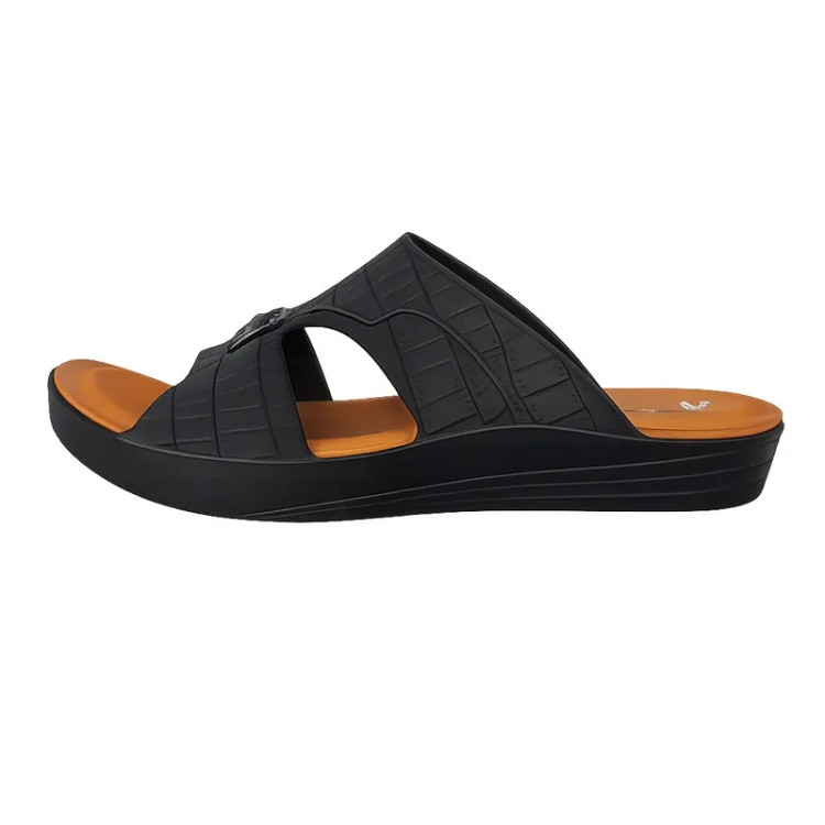 دمپایی مردانه جلوباز طبی مدل یکسره با زیره ضد لغزش و کفی EVA