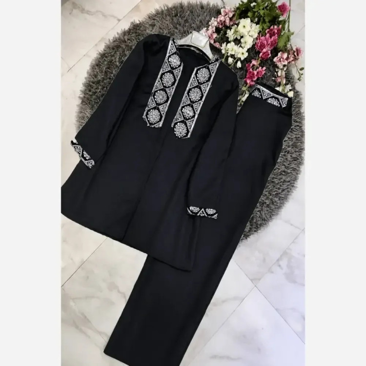 کت شلوار زنانه مجلسی پارچه پرشین مکانیک فری سایز 36 تا 46
