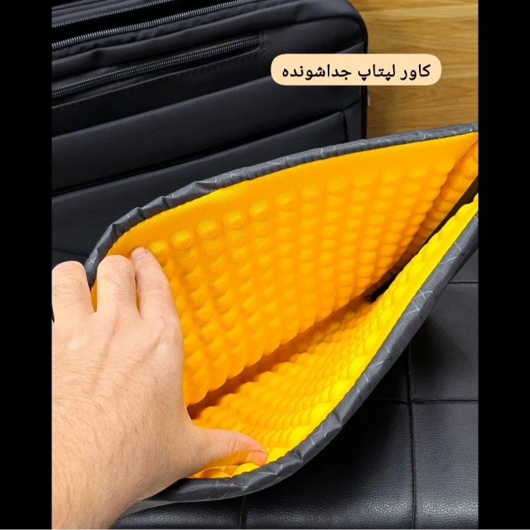 کیف اداری و لپتاپی 3 کاره بنلتون جنس دیبا مشکی
