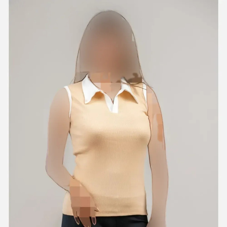 تاپ یقه دار فانریپ پنبه فول کشی زنانه