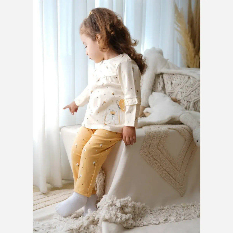 بلوز آستین بلند و شلوار مرلین نخ پنبه ضد حساسیت