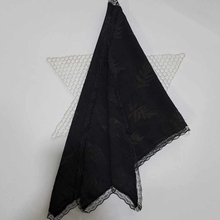 مینی اسکارف سه گوش نخی طرح کاج رنگبندی متنوع ابعاد 120 در 80