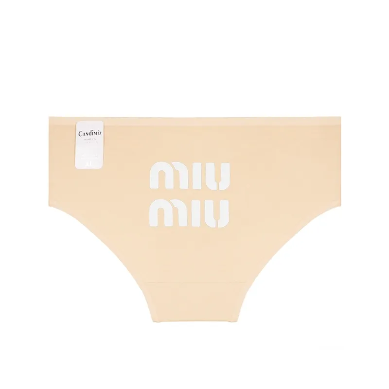 شورت زنانه اسلیپ نخی پشت چاپی Miu Miu سایز 3XL برند کندیمیز