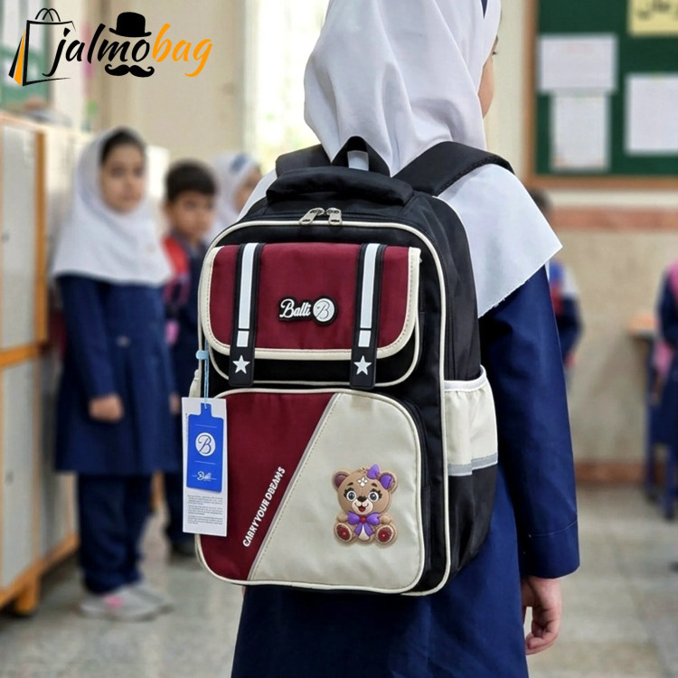 کولهپشتی دخترانه طرح تدی برند پرزیدنت مناسب پیش دبستانی و ابتدایی