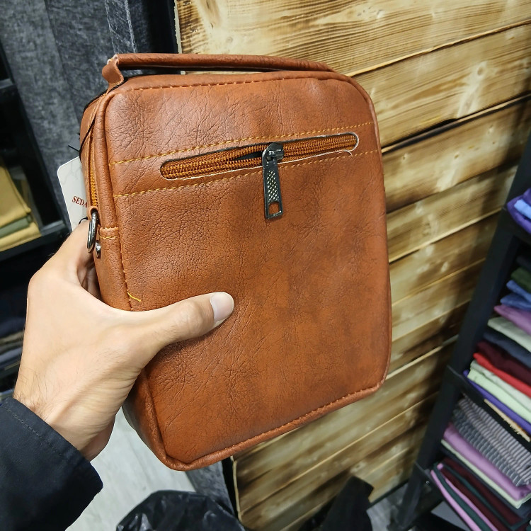 کیف دوشی اسپرت مردانه چرم مصنوعی طرح زارا