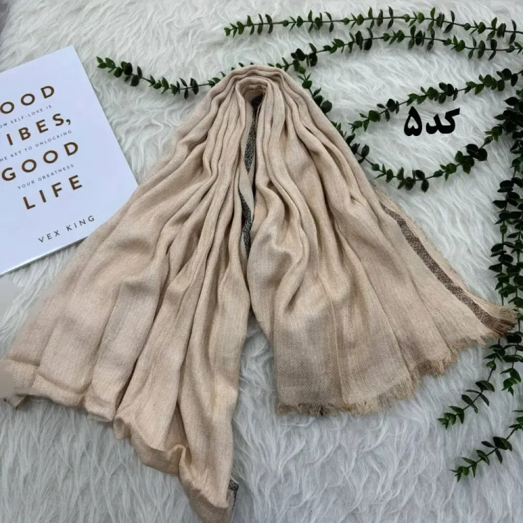 شال پاییزه نخی ضخیم وارداتی زنانه قواره بزرگ 200x85 بدون آبرفت و رنگ رفت