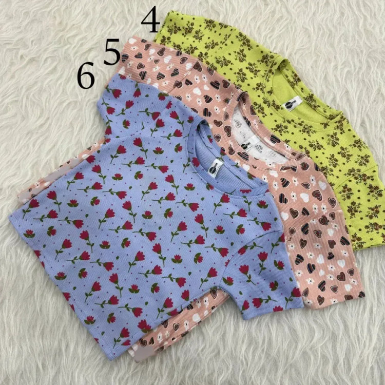 کراپ طرحدار H&M کد 1072 سایز S, M, L, XL, XXL قد 40 سانت بدون آبرفت و چروک