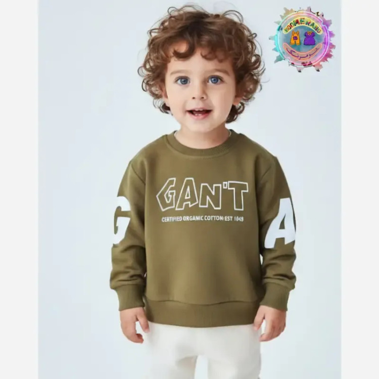بلوز پاییزه بچگانه دورس اسپرت مدل GANT فینگردار سایز 1 تا 20 سال